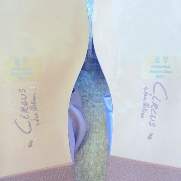 Brand New Circus by Sam Edelman Iggy Ruched Slide Sandals Ruffles Light Purple - Picture 6 of 12